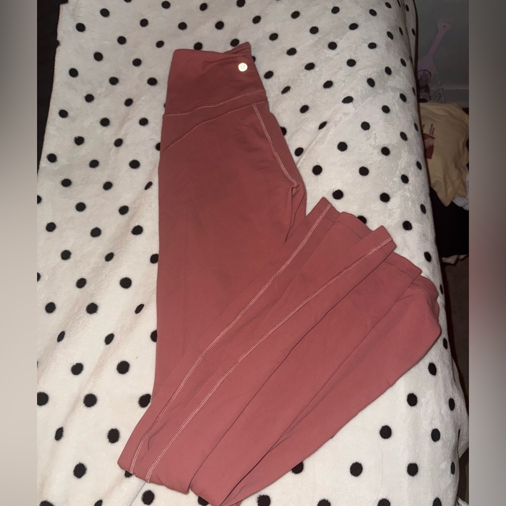 Pink lululemon flare leggings